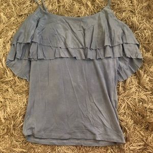 Garage Periwinkle Fitted Camisole w Light Ruffling